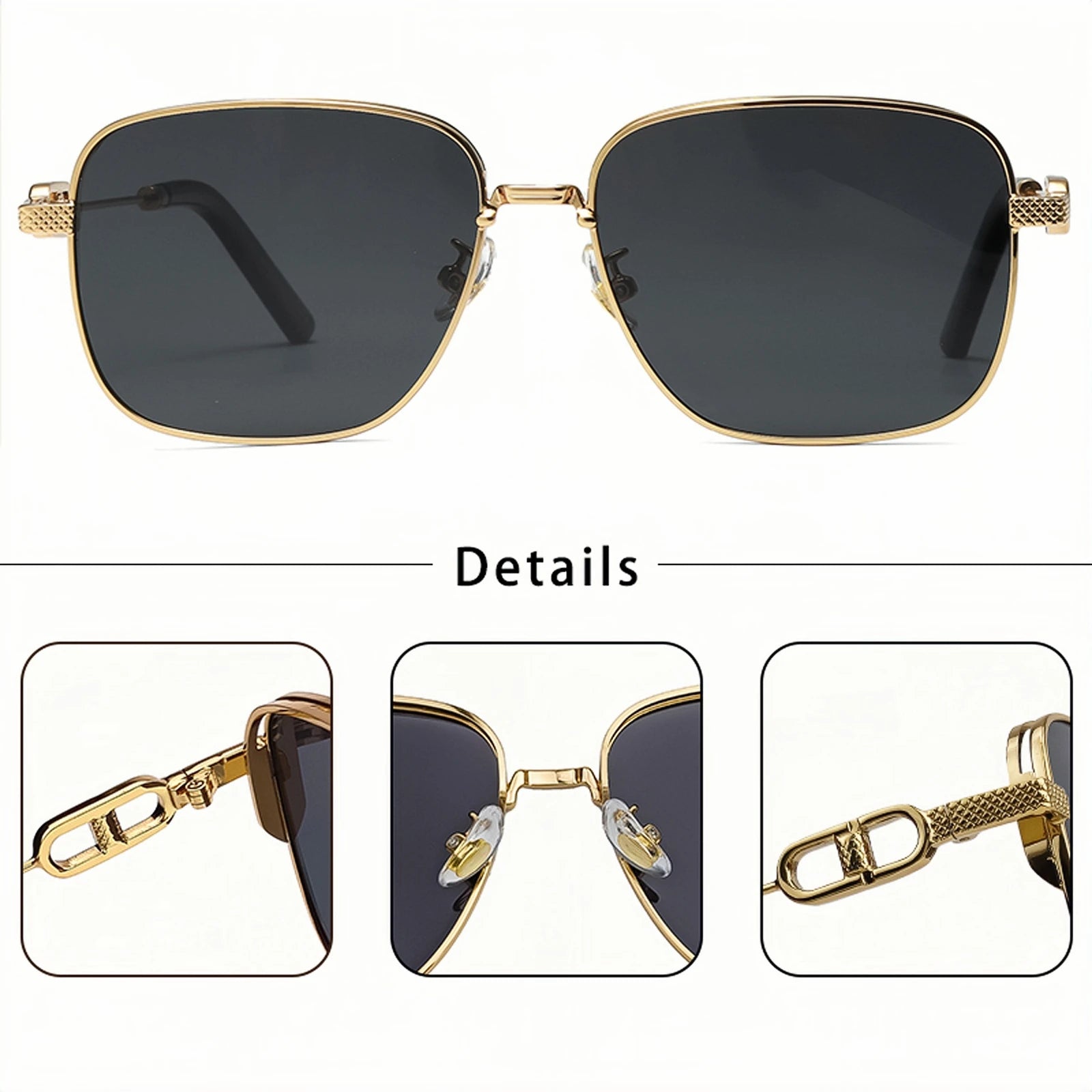 Gafas de Sol Cuadradas Caterside | Estilo Piloto | Polarizadas y UV400