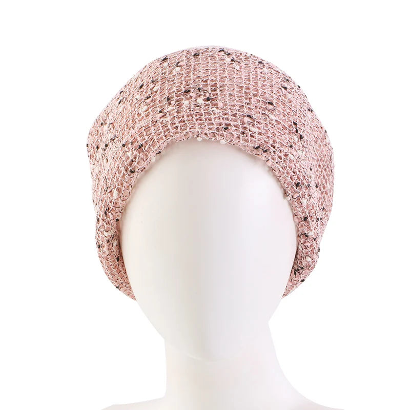 Nuevas Gorros de doble uso para mujer, gorros de malla de algodón para verano, gorros finos, gorros informales para exteriores, gorros con bufanda, Gorros para niñas