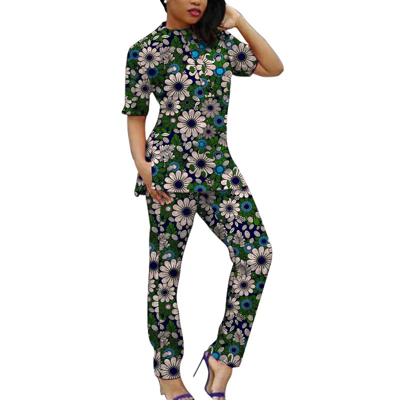 Conjunto Ankara Top Manga Corta y Pantalón