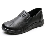 Mocasines Retro Marrones con Cuña | Cuero | Bailarinas Oxford | Talla Grande