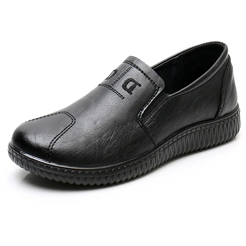 Mocasines Retro Marrones con Cuña | Cuero | Bailarinas Oxford | Talla Grande