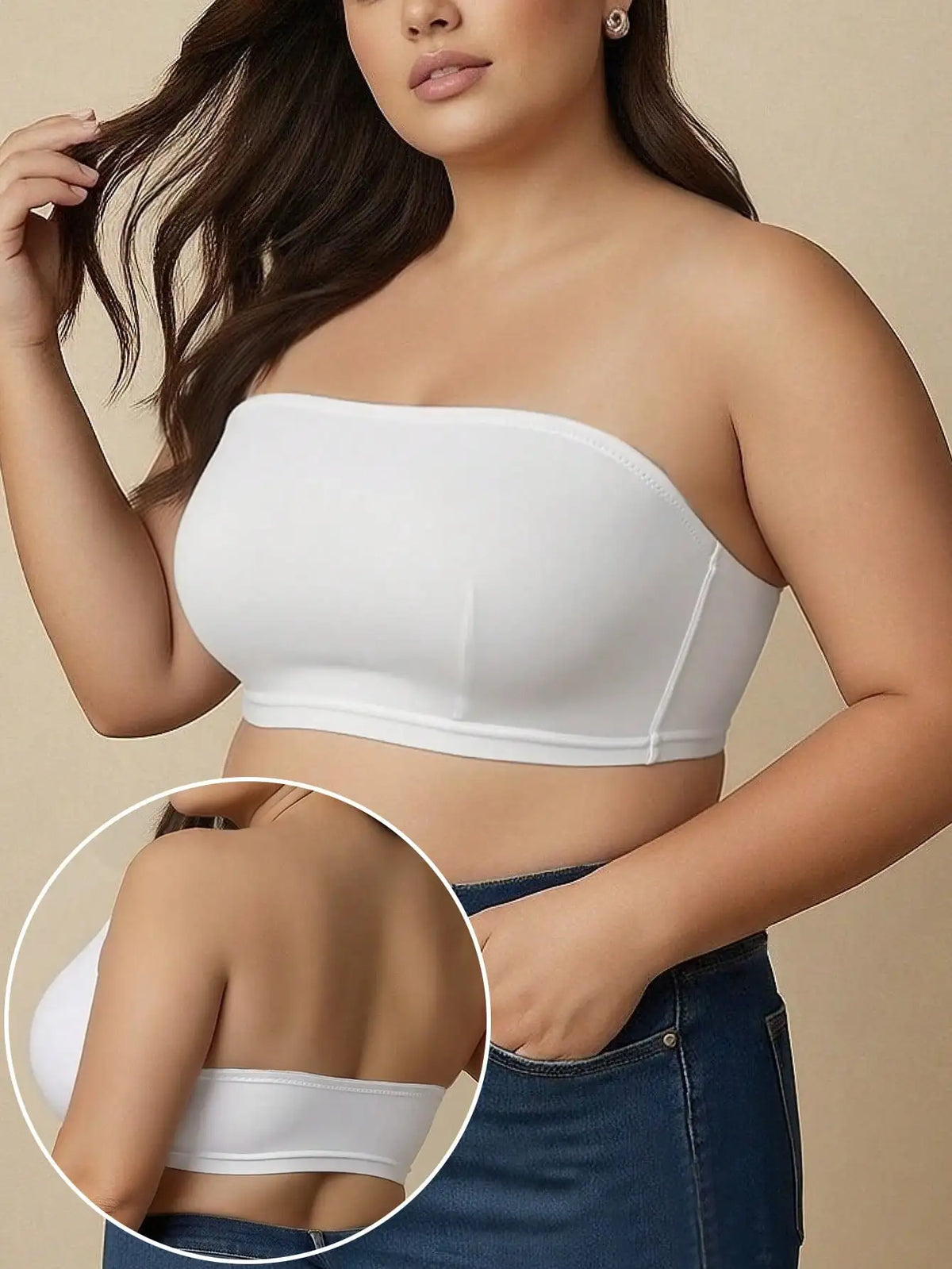 Sujetador Bandeau Inalámbrico Sin Costuras Anticaida | Tico Trendy