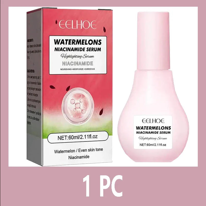60ml sandía brillo niacinamida gotas de rocío suero imprimación resaltador suero ligero hidratante suero de Maquillaje facial 2025