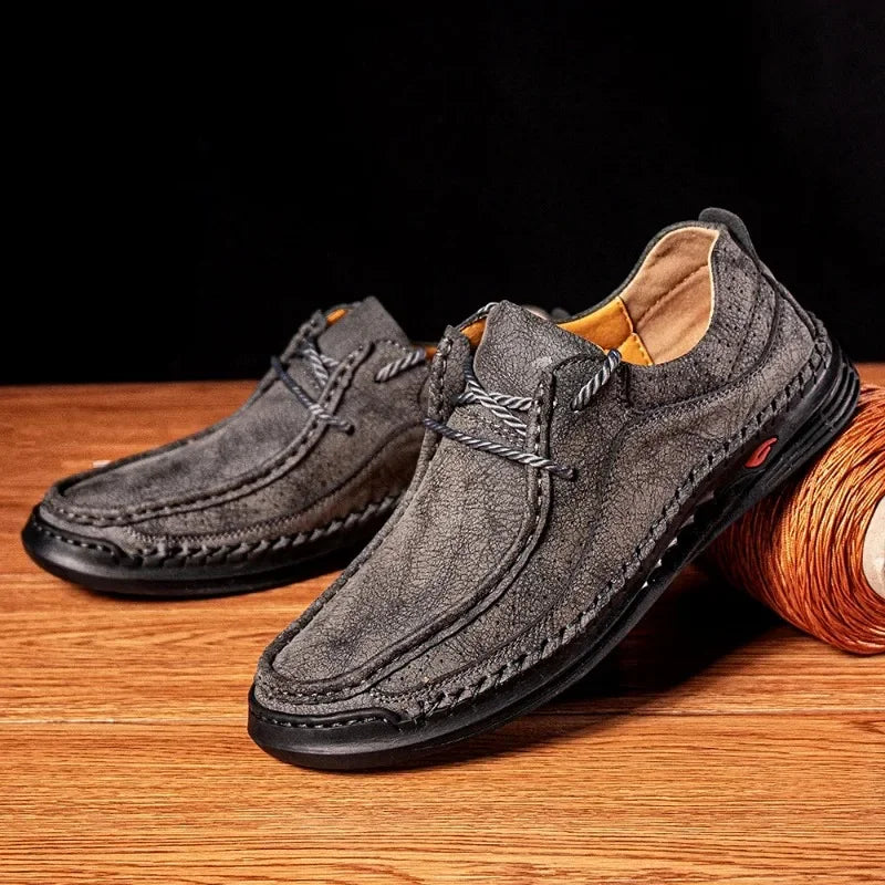 Zapatos Cuero Hombre ∣ Casual Negocios ∣ Talla Grande Hechos a Mano