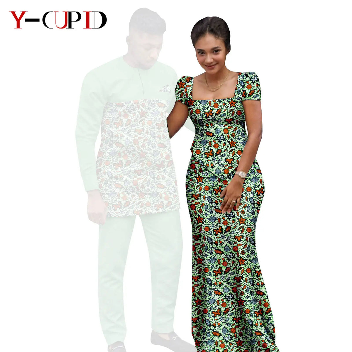 Conjunto Falda y Top Africano Bazin Riche Pareja | Top y Pantalón | Tallas XS-6XL | Tico Trendy