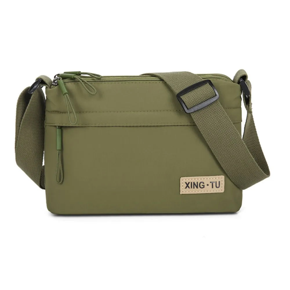 Bandolera Oxford de Gran Capacidad y Múltiples Cremalleras para Unisex