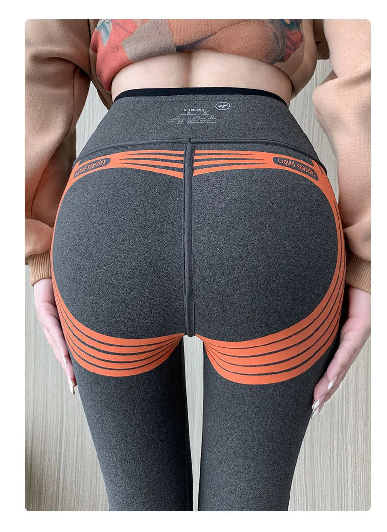 Mallas Piel Tiburón Estampado | Lana Cálida Levantador Glúteos | Sin Costuras Cintura Alta OI | Ticotrendy