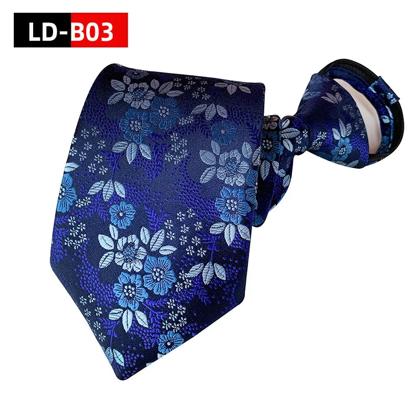 Corbata Preatada Con Cremallera Para Hombre Mujer Diseño Clásico