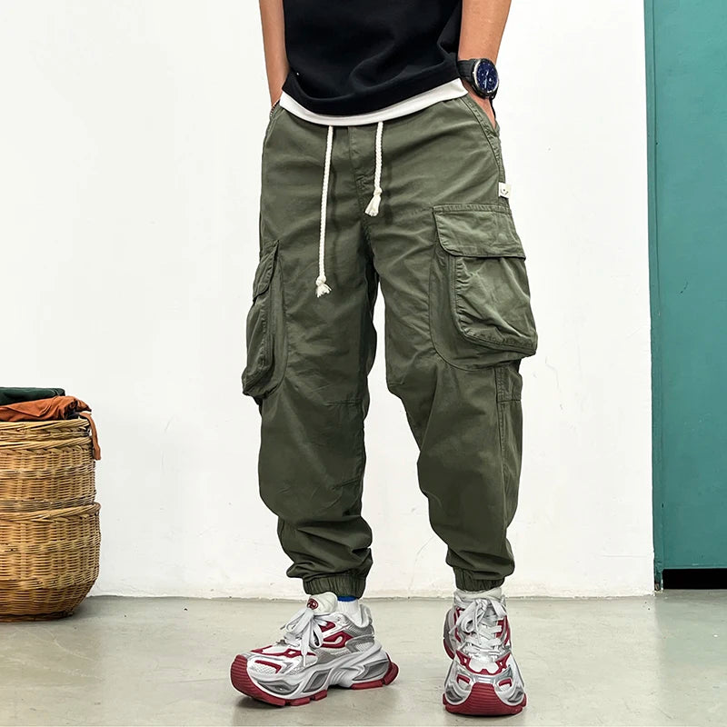 Pantalón Cargo Vintage Caqui | Corte Cónico | Algodón | Ticotrendy