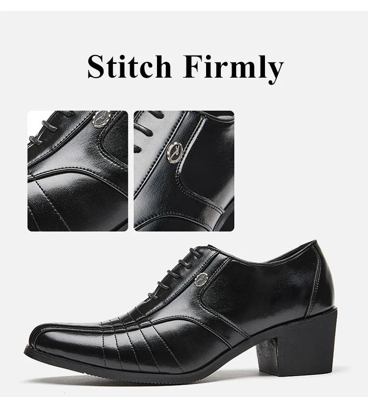 Zapatos Oxford Hombre Charol Elegantes Punta Puntiaguda Fiesta Boda | Alta Calidad