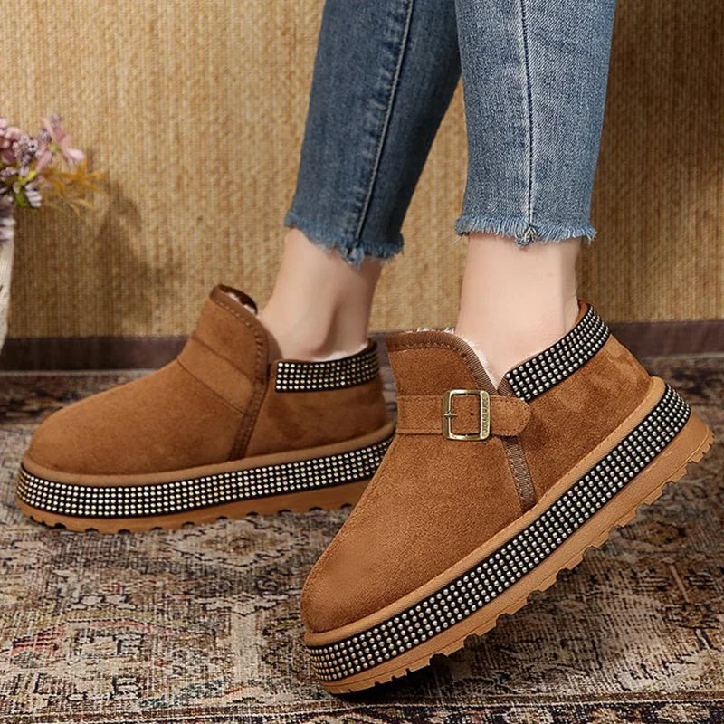Botines de Plataforma Gruesa | Ante Sintético | Mujer