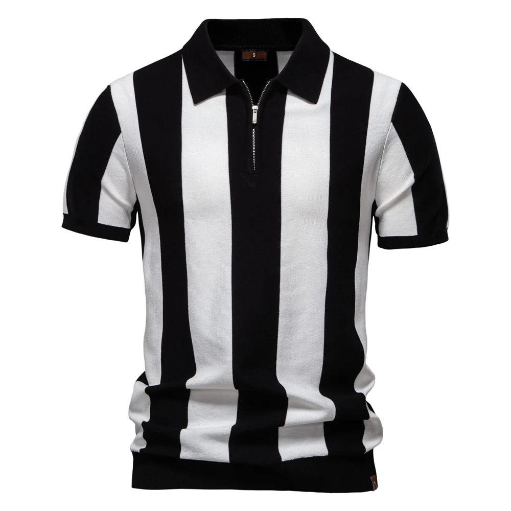 Polo Panel Contraste Rayas Hombre | Transpirable Ajuste Cómodo | Tallas S-XXL | Tico Trendy