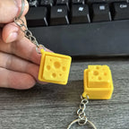 Teclado de queso Fidget llavero Clicker Fidget juguete sensorial alivio del estrés ansiedad TDAH descompresión regalos para niños adultos