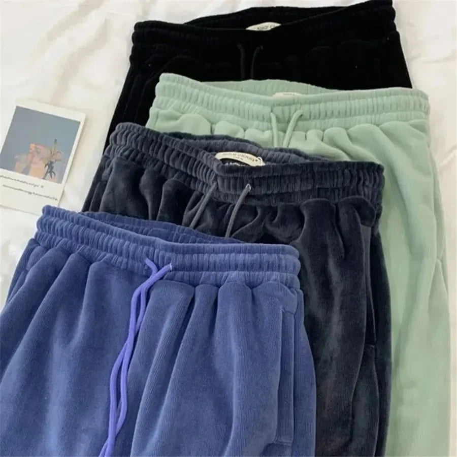Pantalón Bombacho Felpa | Terciopelo Cálido | Oversize 4XL | Moda Coreana