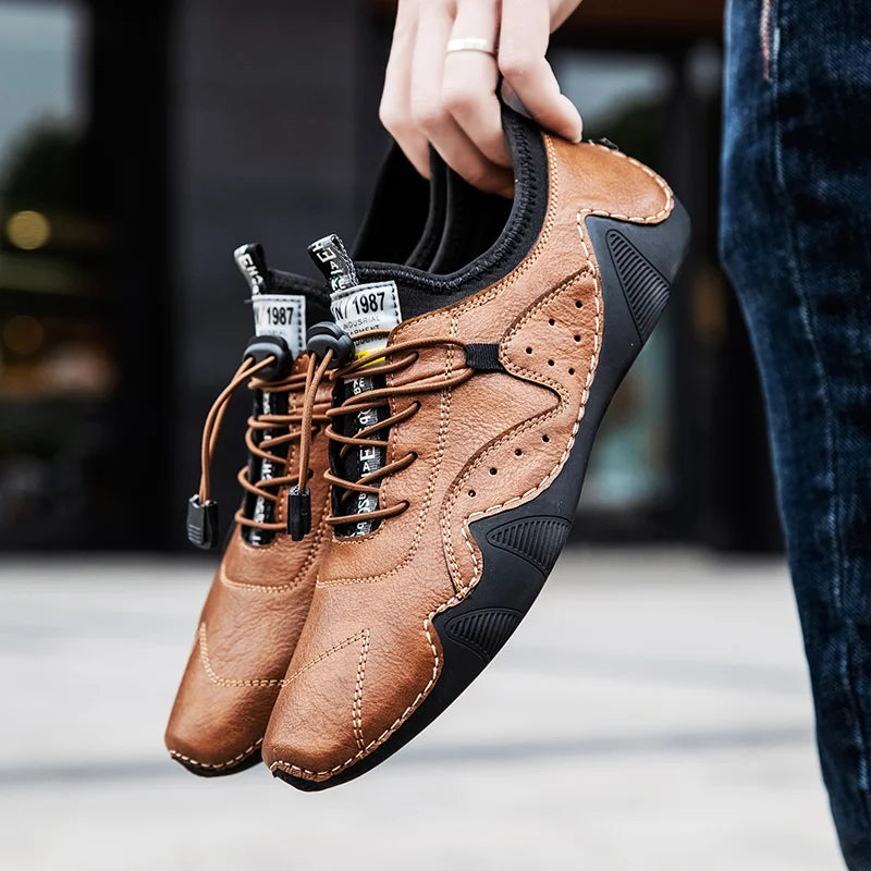 Mocasines Lujo Hombre ∣ Cuero Hechos a Mano ∣ Zapatillas Casual 2023