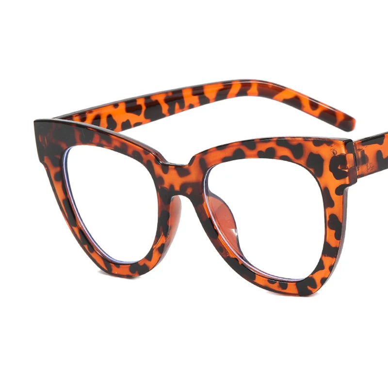 Montura Gafas Ojo Gato Marco Grande Retro Unisex | Antiazules Ópticas Titanio Plástico