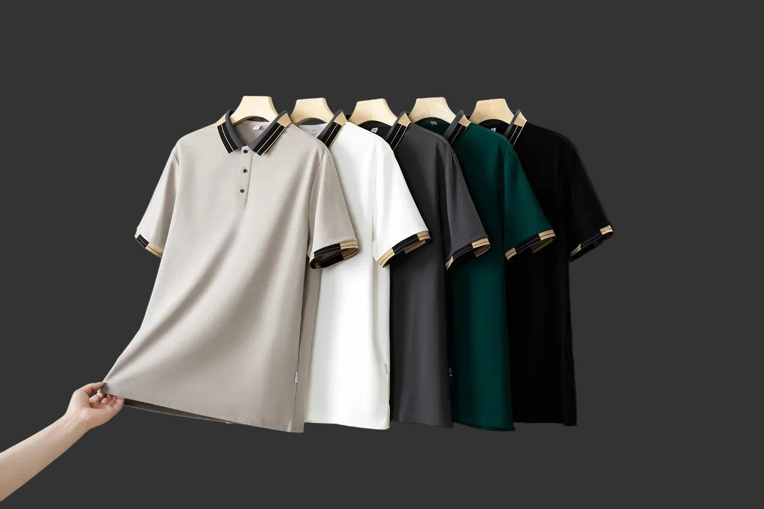 Polo Lujo Hombre 2025 ∣ Jacquard Transpirable ∣ Anti-sudor