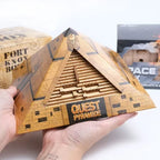 Regalo sorpresa, caja de rompecabezas piramidal Quest con compartimento oculto, juegos de rompecabezas para adultos y niños, juguetes creativos de prueba IQ