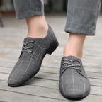 Zapatos Hombre Lona Formales Casuales Punta Puntiaguda Geométricos | Verano