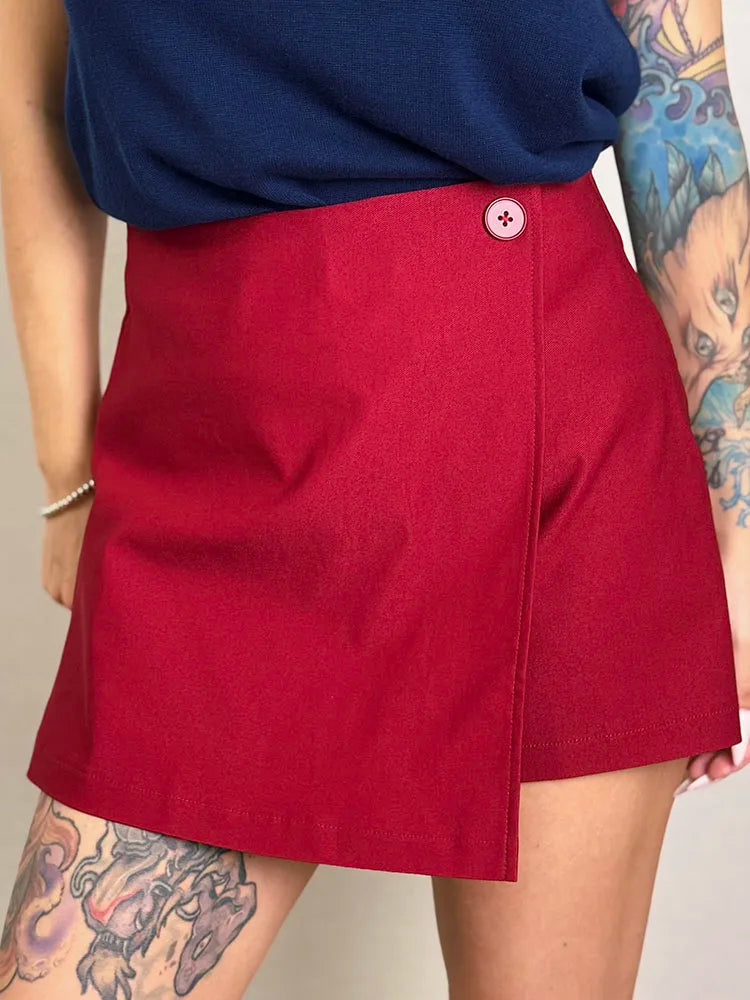 Mini Falda-Shorts Asimétrica | Estilo Elegante | Mujer