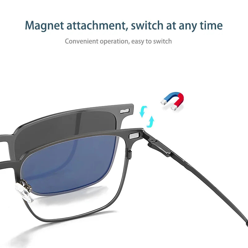 Gafas de Sol Caterside 3 en 1 | Montura Metálica | Lentes Magnéticas UV400 | Polarizadas