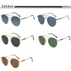 Gafas De Sol Circulares Hombre | Polarizadas UV400 Montura Metal Retro | Casual Clásico
