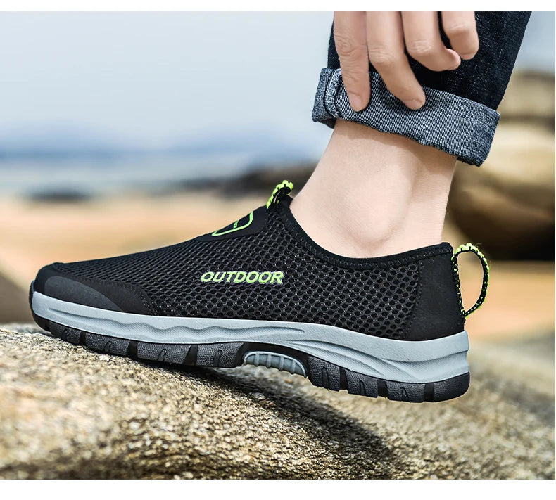 Mocasines Casuales Hombre | Malla Respirable Ligera Confort Estilo Tico | Talla Grande