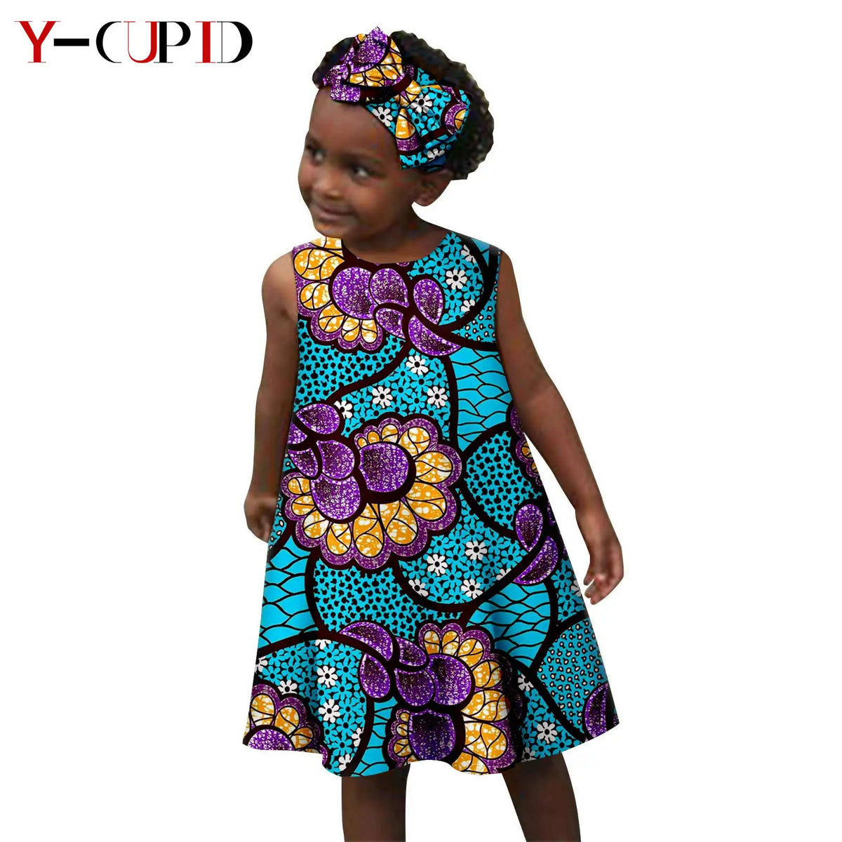 Vestido Acampanado Algodón Verano Niña | Diadema a Juego | Tallas XS-XXL | Tico Trendy