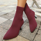 Botines de Malla Elegantes | Tacón Cuadrado Retro