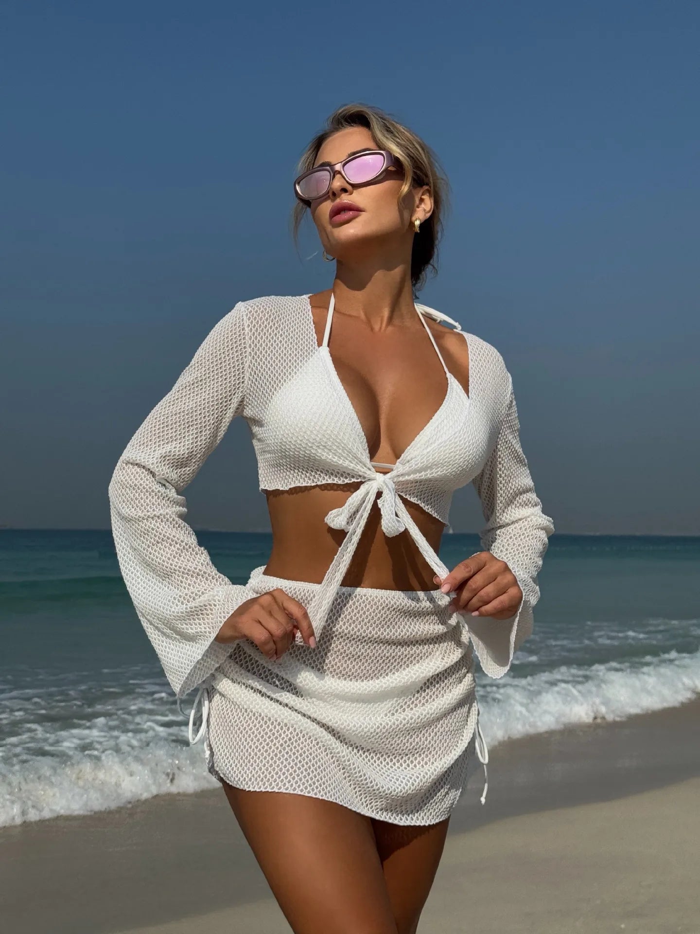 Conjunto de 4 Piezas para Playa - Outfit Completo Pura Vida