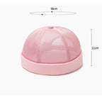 Primavera Verano Retro hombres mujeres Skullcap sombrero Docker marinero mecánico sin ala calle Hip hop gorra malla transpirable Casual