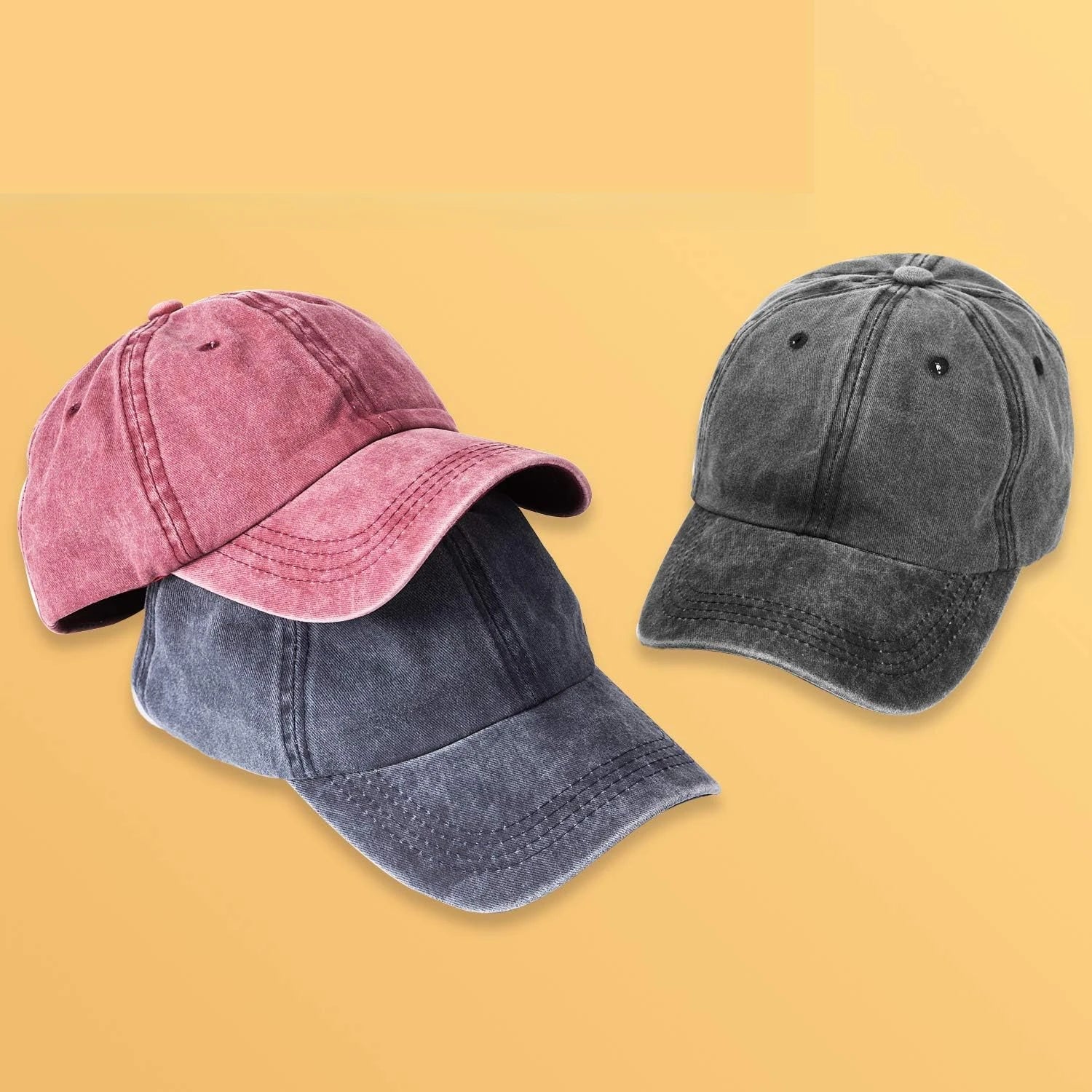 Gorra de béisbol lisa lavada de primavera, sombreros Retro ajustables para papá, regalo para hombres y mujeres, algodón no estructurado, moda de Color sólido