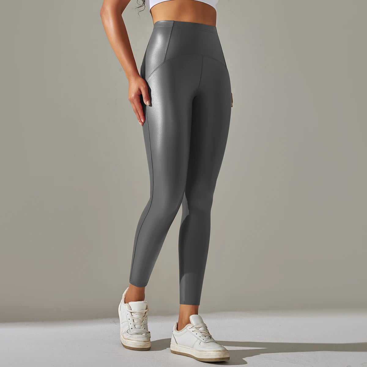 Pantalón Lápiz Alto Ticotrendy | Cuero PU Elástico | Otoño Invierno