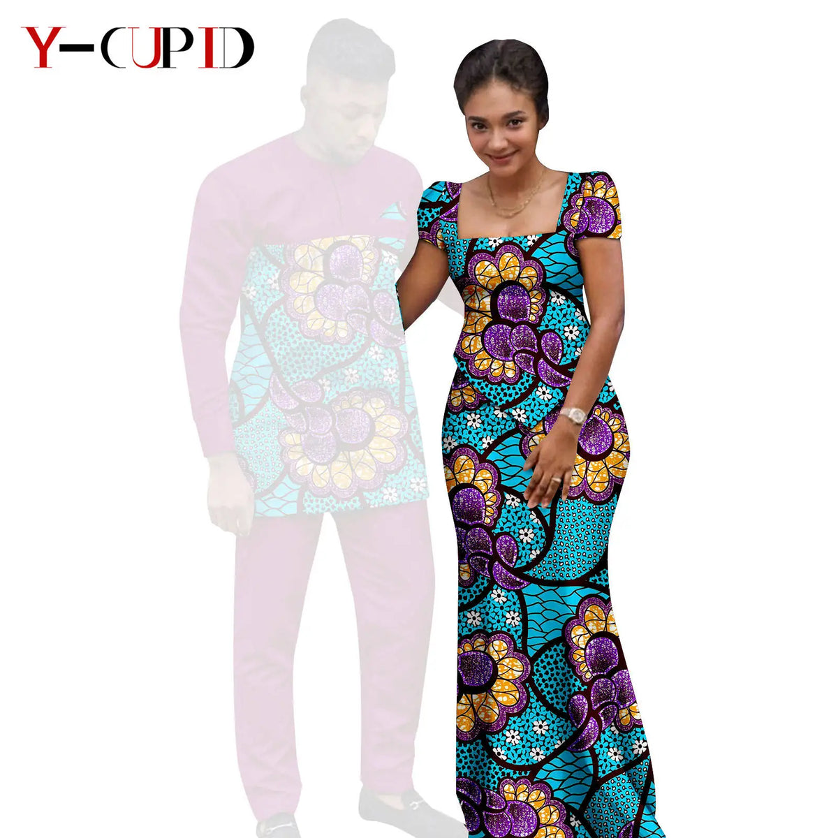 Conjunto Falda y Top Africano Bazin Riche Pareja | Top y Pantalón | Tallas XS-6XL | Tico Trendy