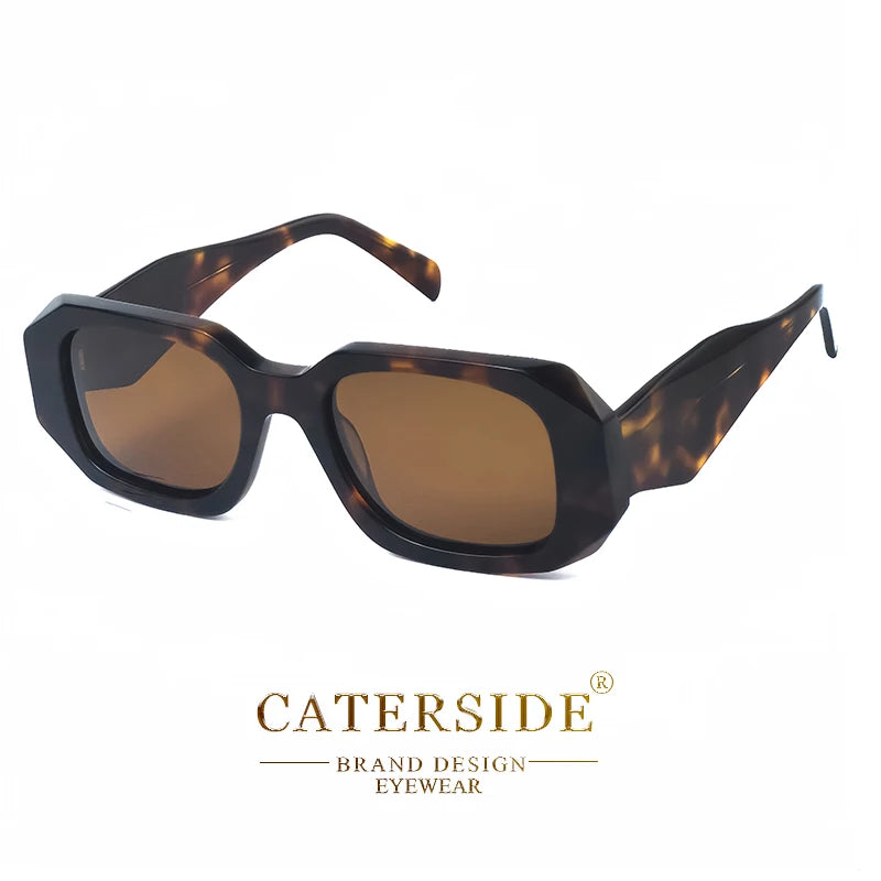 Gafas de Sol CATERSIDE Polarizadas | Montura Grande de Acetato Poligonal | UV400