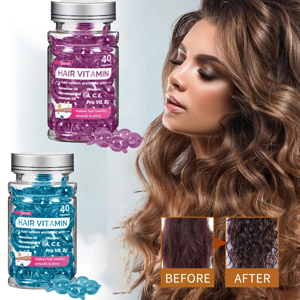 Aceite de nuez para el cuidado del cabello, aceite esencial, cápsula acondicionadora para el cabello marroquí, mejora la reparación del cabello seco y rizado, esencia sin lavado suave y brillante