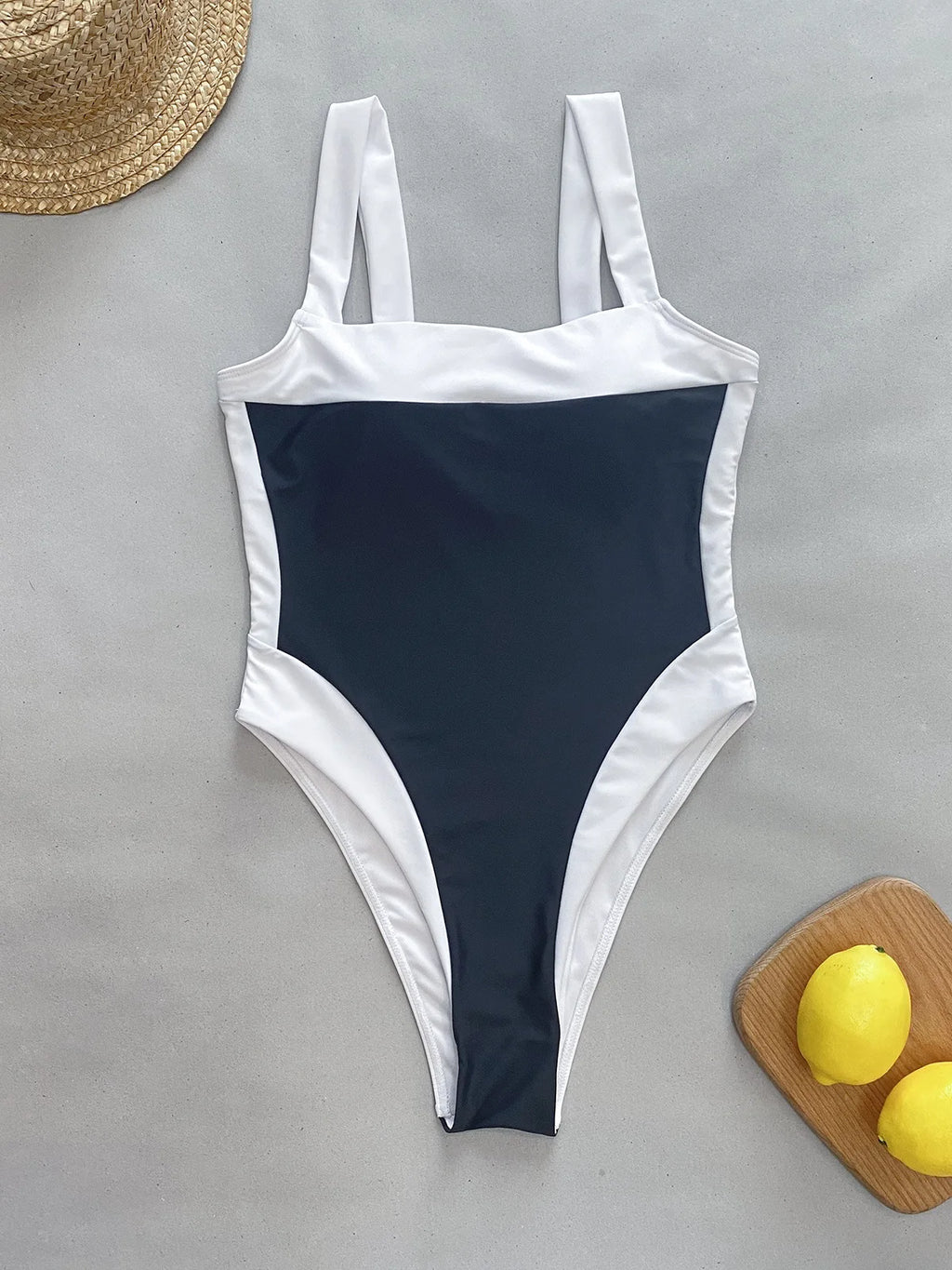 Traje De Baño Sexy De Una Pieza Cintura Alta Playa Verano Mujer