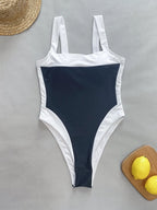 Traje De Baño Sexy De Una Pieza Cintura Alta Playa Verano Mujer