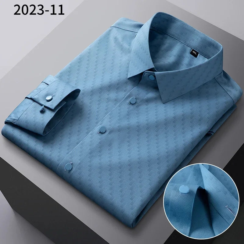 Camisa Cuadros Bambú Stretch | Ajuste Formal | Estilo Coreano | Fácil de Cuidar | Ticotrendy