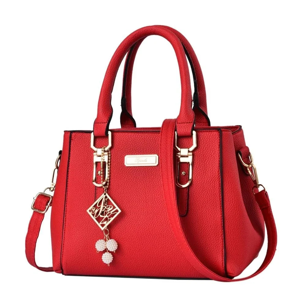 Bolso de Hombro de Gran Capacidad de PU con Bolsillo Abierto para Mujer