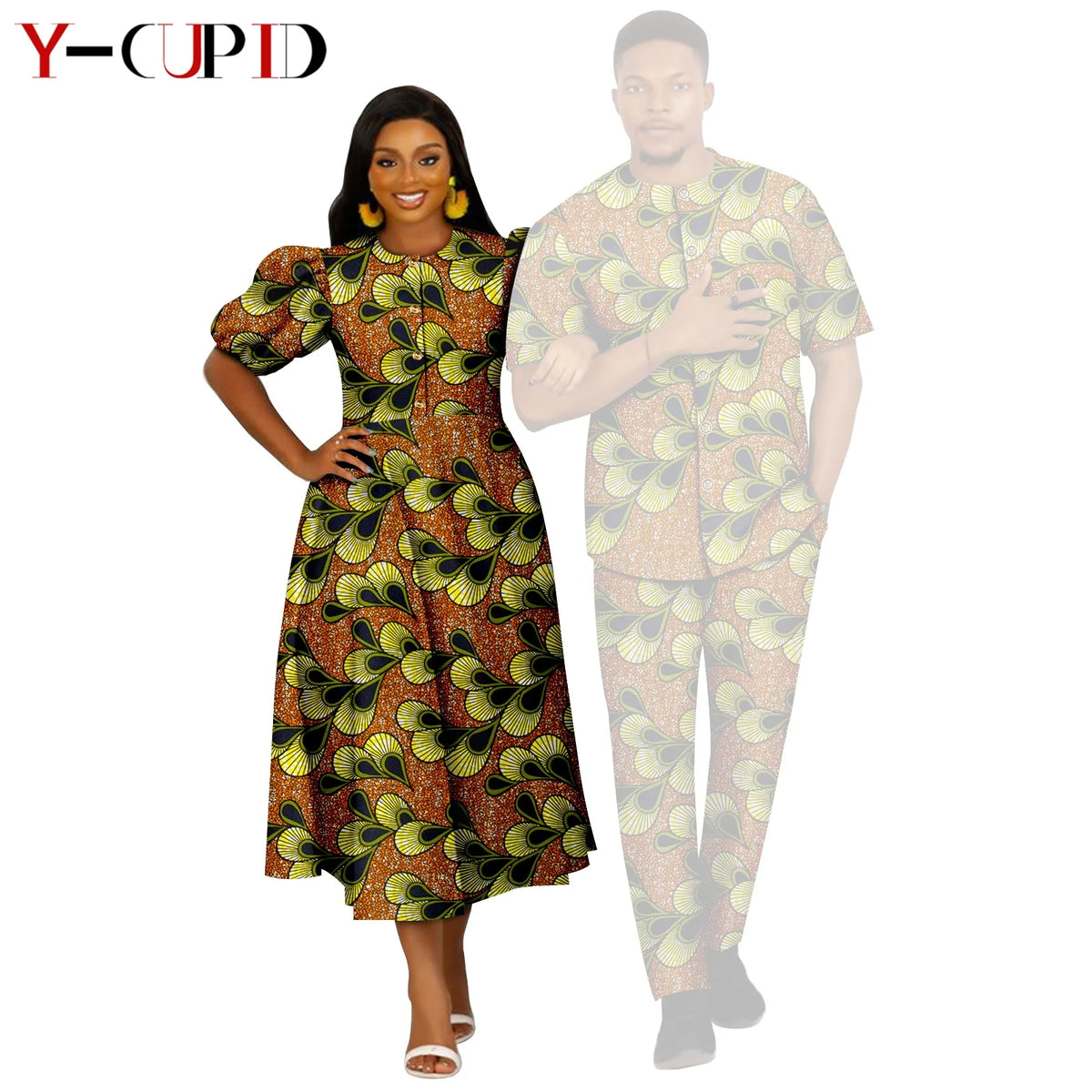 Vestido Estampado Africano Dashiki Pareja | Camisa y Pantalón | Tallas S-6XL | Tico Trendy