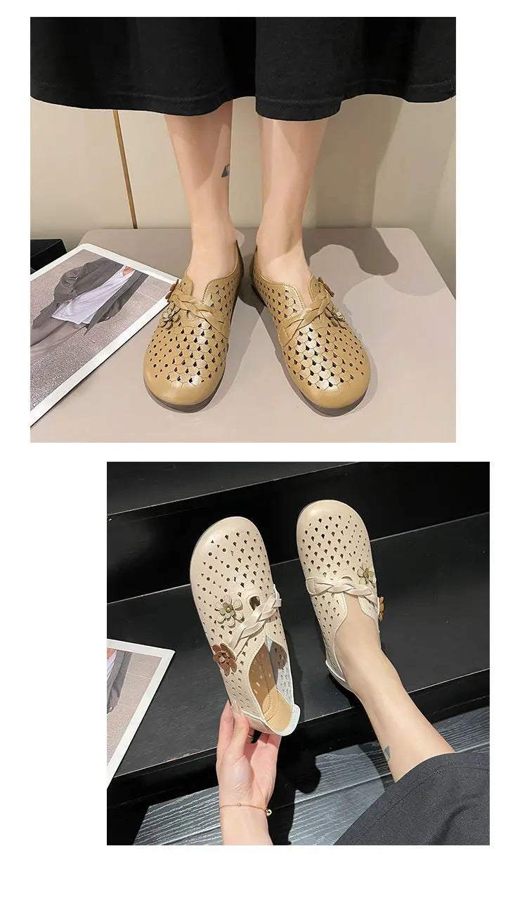 Mocasines de Diseñador con Punta Cuadrada | Ajuste Ancho | Cuero Suave | Novedad