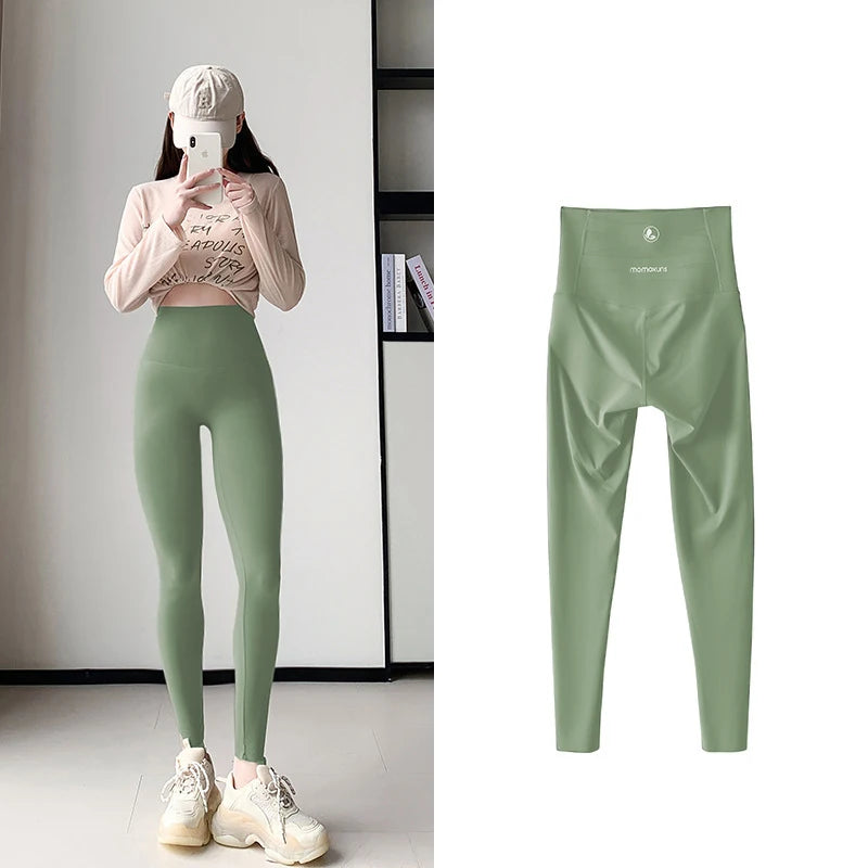 Leggings Piel Tiburón Ciruela | Sensación Desnuda 3D Push Up | Sexy Yoga Fitness PV | Ticotrendy