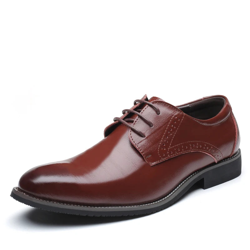 Zapatos Oxford de Cuero para Hombre | Nueva Suela Antideslizante | Ideal para Negocios y Bodas | Ticotrendy