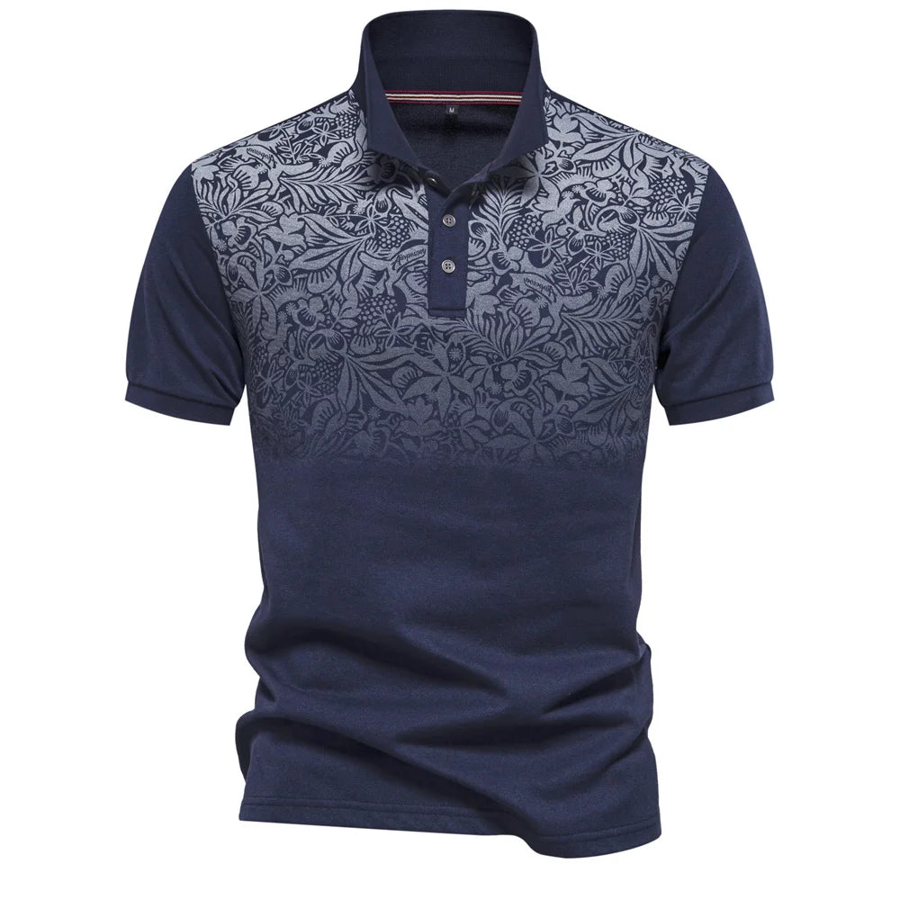 Polo Mezcla Algodón Estampado Degradado Hombre | Manga Corta Verano | Tallas S-XXL | Tico Trendy