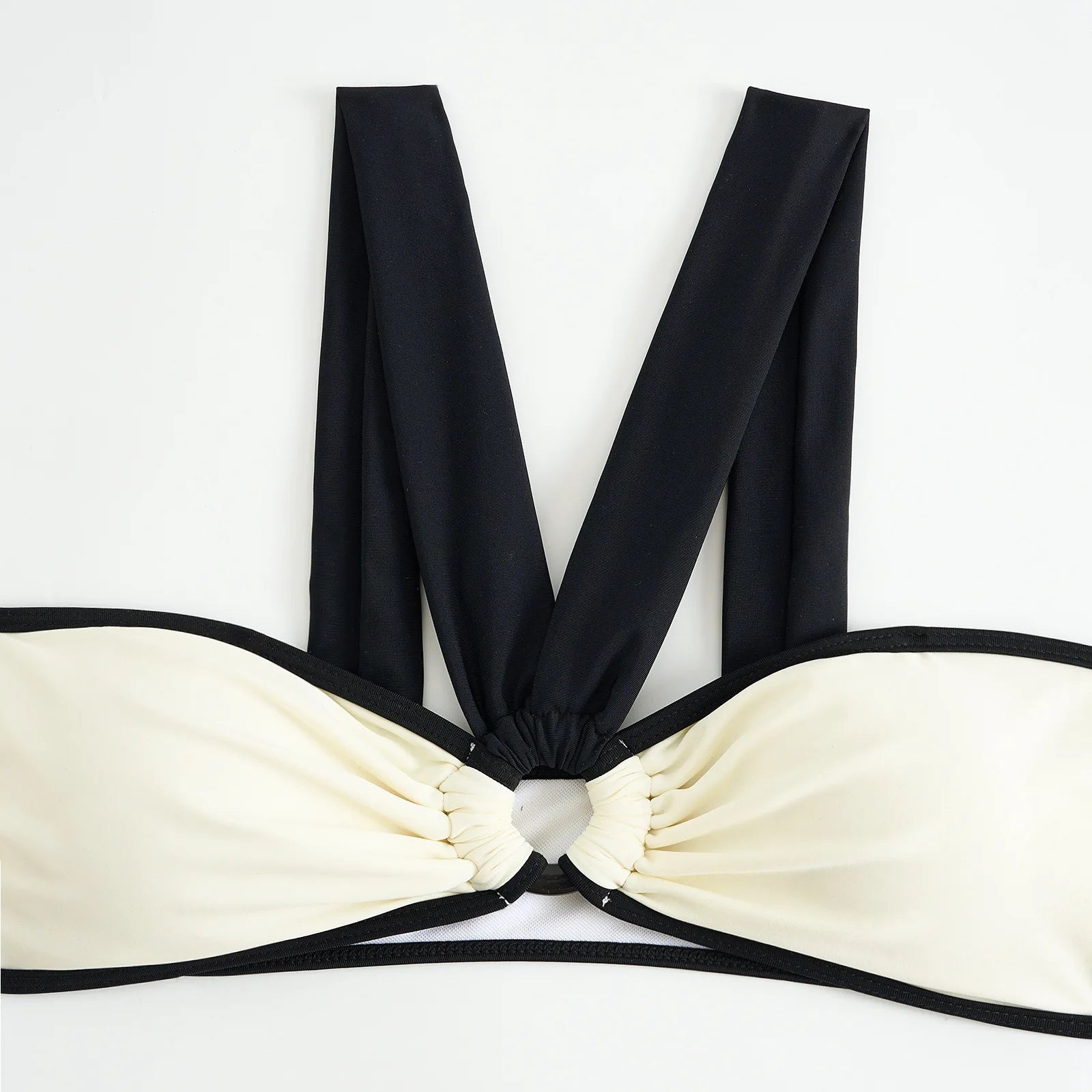 Conjunto de Bikini de Gasa de 3 Piezas - Traje de Baño Divisado para Playa