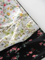 Falda Larga De Gasa Floral Con Abertura Y Vuelo De Verano