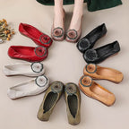 Mocasines Étnicos De Flores | Cuero Genuino Estilo Retro Lujoso Casual