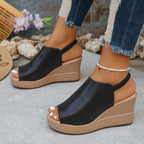 Sandalias de Plataforma con Cuña | Correa Trasera | Mujer