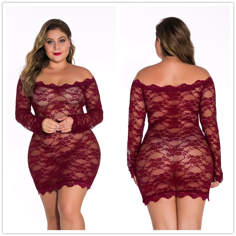 Body de Encaje Hombros Descubiertos | Talla Grande | Tico Trendy